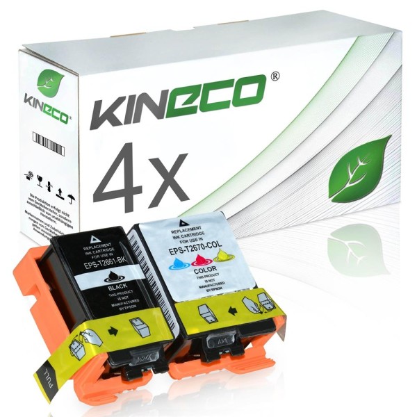 Kineco Multipack 4 Patronen Epson Stylus T2661 T2670