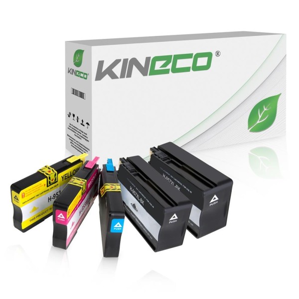 Kineco Multipack 5 Patronen für HP 953XL 957XL 2-1-1-1