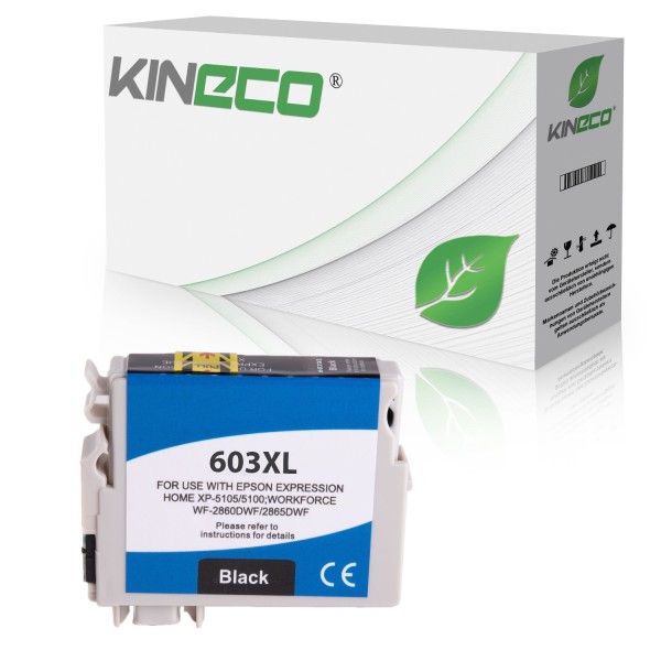 Tintenpatrone kompatibel zu Epson WF-2810 603XL C13T03A14010 XL Schwarz